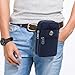 Casual Water Resistant Nylon Waist Bag Security Pack Crossbody Phone Pouch for 6 inch Cell Phones(Black)