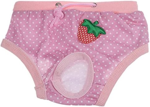Big Promotion! Puppy Clothes WEUIE New Cute Female Pet Dog Physiological Menstrual Hygiene Pants Estrus (XL, Pink)