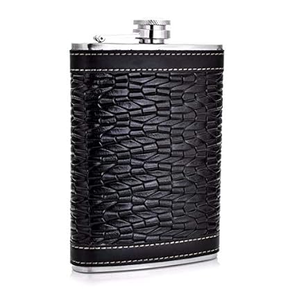 QTH Stainless Steel Hip Flask with Funnel for Men and Women - Liquor Or Alcohol Drinks Wine Whisky Vodka Flasks/Bottles