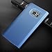 AICase Galaxy S7 Edge Case, Luxury Translucent View Window Sleep/Wake Up Function Cover Mirror Screen Flip Electroplate Plating Stand Full Body Protective Case for Samsung Galaxy S7 Edge (Blue)