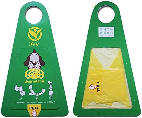 Dorart Portable &amp; Disposable One-piece Pooper Scooper + Biodegradable Cornstarch Waste Bag for Picking up Pet Dog Litter Leash Clip included (2 Dozen)