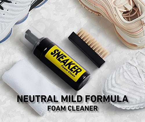 COZGO Shoe Cleaner Kit for Sneaker, Water-Free Foam Sneaker Cleaner 5.3Oz with Shoe Brush and Shoe Cloth,Work on Most Shoes