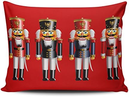 ZeDae Xmas Nutcracker Personalized Pillowcases Unique Red Decorative Pillow Case Cover 20x26 Inches Pillowcase One Sided