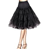 Modeway 1950s Vintage Knee Length Crinoline Petticoats For Women Tulle skirts for under dresses 50s Clothing