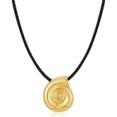 ENSKEFEN Starfish Necklace Shell Pendant Necklaces for Women Boho Beach Gold Chain Charm Necklace Trendy Summer Ocean Jewelry