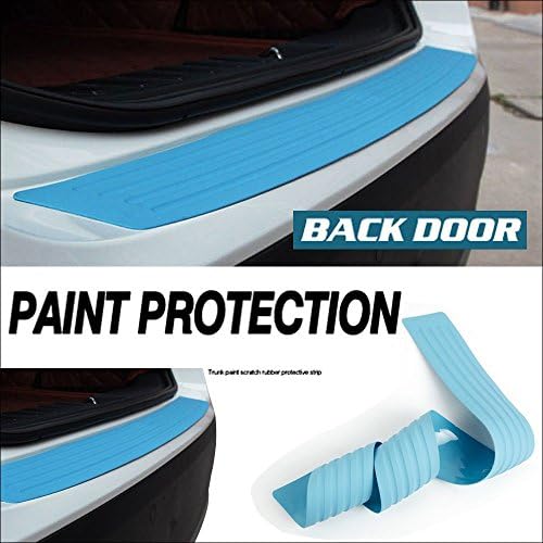 Yirui Auto Car Accessories Rear Back Door Sill Scuff Plate Bumper Protector Trim Protective Strip Fit for Mazda 3 M3 Axela 2010-2016 Blue