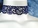 Twilight's Fancy Floral Elastic Stretch Lace Choker Necklace (Dark Navy Blue, Large)