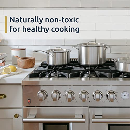 Kitchara 18/10 Stainless Steel Cookware Non Toxic, 5 Ply & Fully Clad