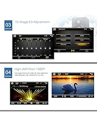 LEXXSON Car DVD Reproductor de CD Capacitve Pantalla táctil MP3 WMA Reproductor Estéreo Radio Manos libres Música Transmisión USB   SD Micphone Teléfono Enlace de espejo Control del volante DH2062 P
