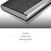 MaxGear Professional Business Card Holder Pocket Business Card Case Slim Business Card Wallet Business Card Carrier for Men & Women, 3.7 x 2.43 x 0.5 in, Vegan Leather & Stainless Steel, Oracle Black