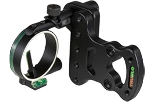 TRUGLO Pendulum 1-Pin Ultra-Lightweight Quiet Archery Hunting Treestand Bow Sight with Large Circular Field of View - Adjustable for Right & Left-Handed Shooters - LED Light Included