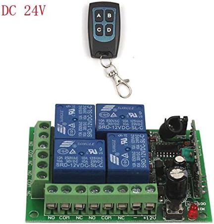 24V 4 Channel Auto RF Wireless Remote Control Module Relay Receiver 315 MHz