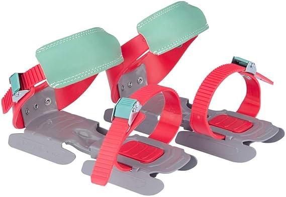 Nijdam® Junior Kinderschlitschuhe verstellbare Gleitschuhe Größe 24 - 35 Koralle Grau Mintgrü