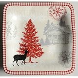 Amazon Com 222 Fifth Northwood Cottage Dinner Plates Set Of