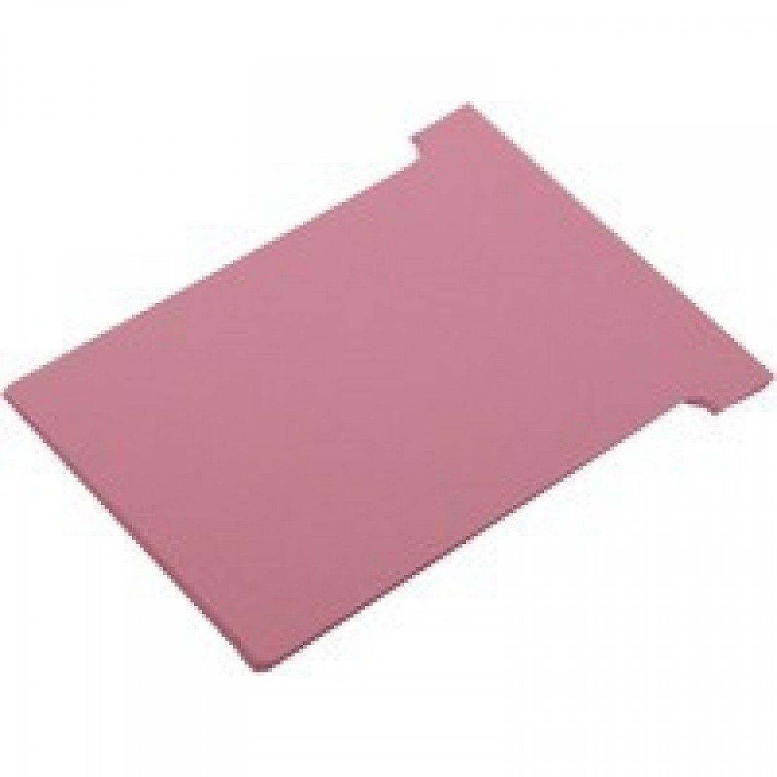 Nobo T-Cards Tab Top 15mm W60x Bottom W48.5x Full H85mm Size 2 Light Pink Ref 32938905 [Pack of 100] — image 1