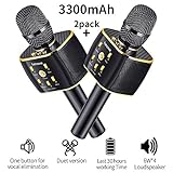 3300mAh Wireless Karaoke Microphone 12w Hi-Fi Bluetooth Speaker Player for iPhone Android Smartphone