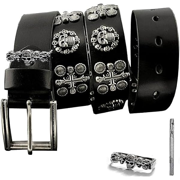 Skull and Cross Bone Pirate Halloween Costume Belt Multi  display picture 3