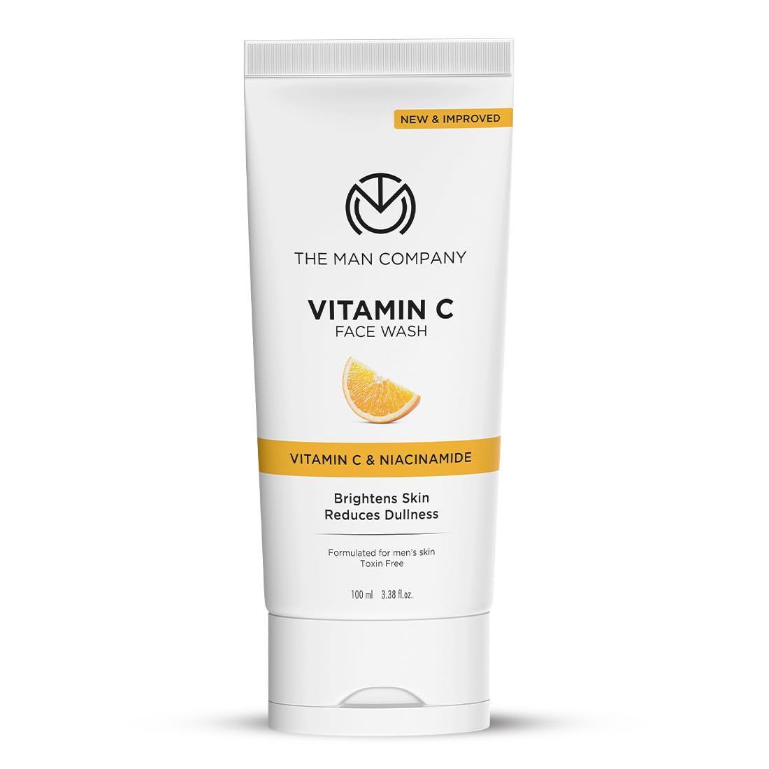 The Man Company Vitamin C Face Wash with Turmeric and Moringa (100 ml) – Cleanses & Energizes Skin, Prevents Acne, Improves Skin Texture, Reveals Brighter Looking Skin