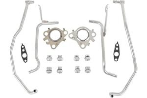 Rimamoka Driver Side + Passenger Side Turbo Coolant Line Kit Compatible with 2015-2017 Ford Expedition 2011-2016 F-150 2015-2021 Transit 150 250 350 2015-2017 Lincoln Navigator Replace# 926-187
