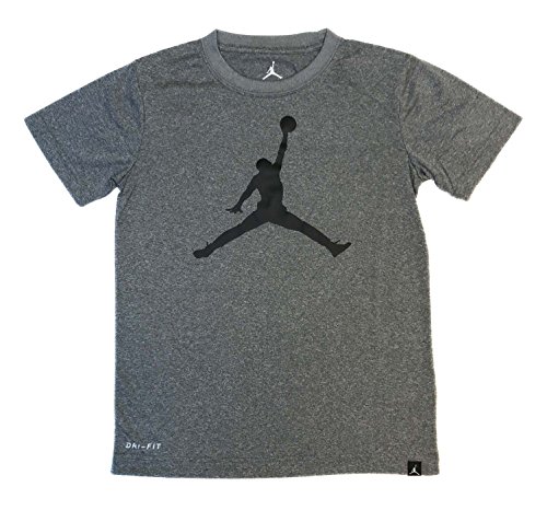 Nike Air Jordan Boys Jumpman 23 Dri-Fit T-Shirt (Large, Carbon Heather)