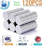 ELECFIND 10x2 Heavy Duty 120-PACK Strong, Round Neodymium, Rare Earth Magnets for Tools Organization,for Hanging,Home,DIY, Kitchen (10x3mm), A/10x2mm 10x2mm