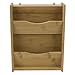 Bamboo Key and Mail Organizer For Wall ( Natural), By Home Basics | Mail Shelf Organizer With 6 Interior Key Hooks | Dual Compartment Small Mail Holder