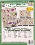 1006 Cabbage Roses One Stroke Reusable Painting Teaching Guide Worksheet Pack