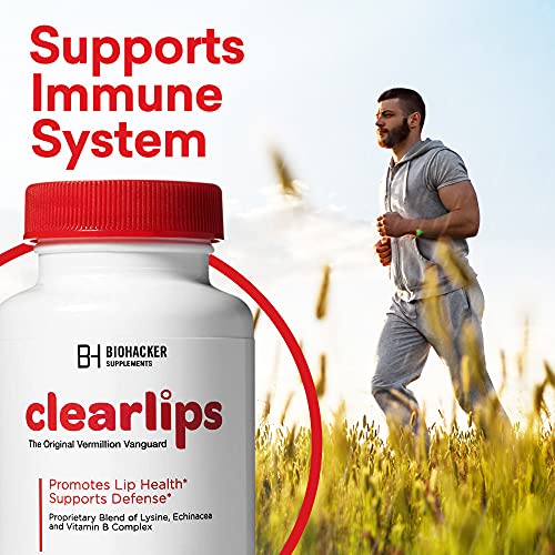 Lysine Capsules for Great Mouth and Lip Health, Natural Immune Booster with LLysine and Vitamin