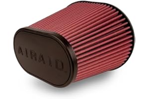 Airaid 720-472 Universal Clamp-On Air Filter: Oval Tapered; 6 Inch (152 mm) Flange ID; 9 Inch (229 mm) Height; 10.75 Inch x 7.75 Inch (273 mm x 197 mm) Base; 7.25 Inch x 4.25 Inch (184 mm x108 mm) Top