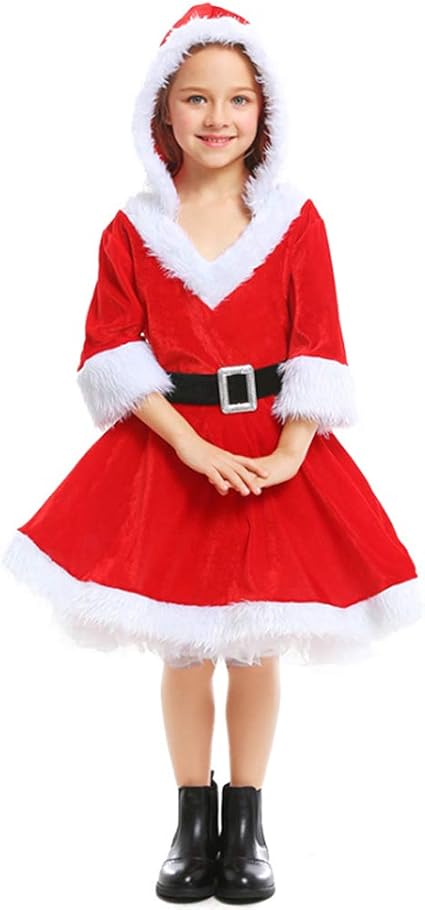 Immagini Di Bambini Vestiti Da Babbo Natale.Costumi Di Natale Per Ragazza Bambini Vestito Da Natale Rosso Signora Babbo Natale Cosplay Outfit Xmas Fancy Dress Tutu Incappucciare Abito Cintura Set Regalo Di Natale Amazon It Prodotti Per Animali Domestici