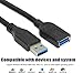 SaiTech IT 2 Pack Short Length 1 Feet USB 3.0 Extension Cable, USB 3.0 A Male to Female Extender Cable