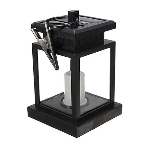 Awakingdemi Vintage Waterproof Solar Hanging Umbrella Lantern Led Candle Lights with Clamp for Beach Umbrella Tree Pavilion Light Candel