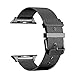 for Apple Watch Band, FYW 42mm Milanese Loop Stainless Steel Metal Replacement Band for Apple Watch Series 2, Series 1, Sport, Edition,with Classic Buckle (42MM-Black)