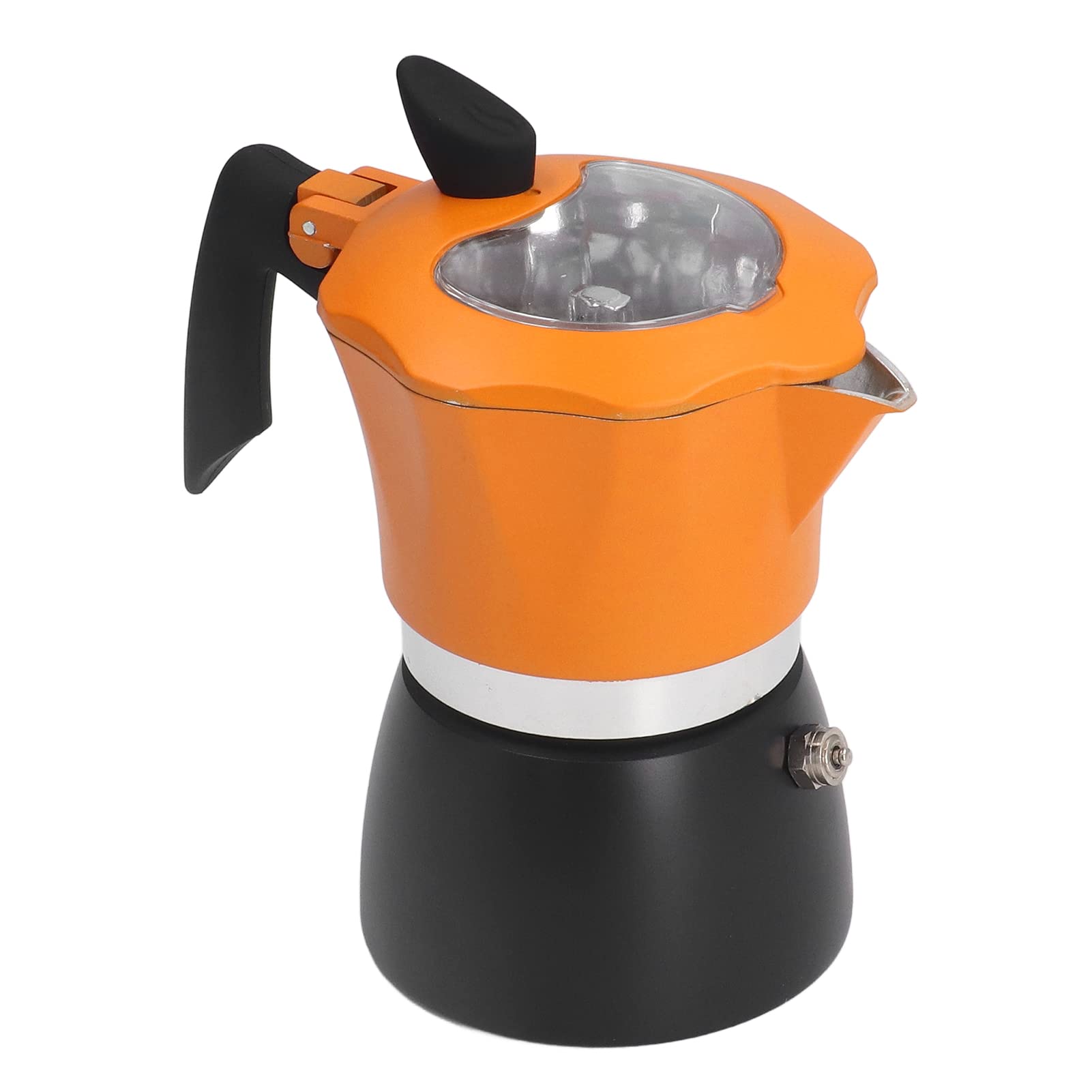 CHICIRIS Stovetop Coffee Maker, Glass Top Moka Pot, Durable Aluminium Espresso Maker for Home Kitchen, Office, Restaurant, Breakfast