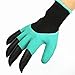 YIBANBAN Garden Genie Gloves with Claws Laborer Gloves for Digging and Planting As Seen on TV, 1 Pair