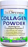 BioOptimal Collagen Powder, Collagen Peptides Grass Fed, Non-GMO Premium Quality Hydrolyzed Collagen Protein, Pasture Raised, Dissolves Easily, 300 Grams