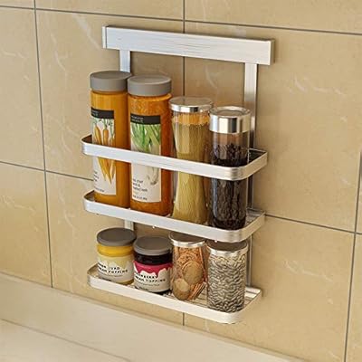 Punch Free Stainless Steel Kitchen Rack Kitchen Storage Wall