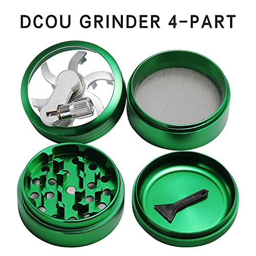 DCOU Hand Cranked Premium Herb Grinder Unbreakable Aluminum Grinder for