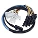 EDIMS Internal Mini SAS 4i SFF-8087 36 Pin to SAS 4X SFF-8482 29Pin Hard Disk SAS Cable with 4X 4Pin Power Cable,3.3FT