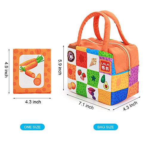 image for LALATOY Cloth Cards for Baby,Fabric Activity cards,Soft Activity Baby 