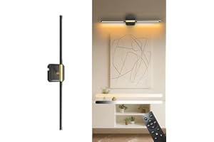 LED Wireless Wall Sconce, Wall Lamp with Remote Control,3000K-6000K Dimmable Wall Sconce, Rechargeable Wall Light for Backgro
