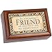 Cottage Garden Amazing Friend Jeweled Woodgrain Petite Music Box Plays What Friends are for