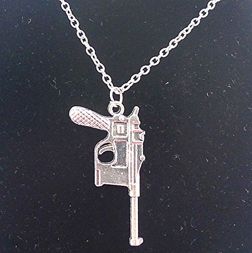 Kinteshun Alloy Gun Weapon Charm Pendant Connector for DIY Jewelry Making Accessaries(14pcs,Antique Silver Tones) - Thumbnail 4