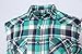 NUTEXROL Men's Casual Flannel Plaid Shirt Sleeveless Cotton Plus Size Vest Green and White L