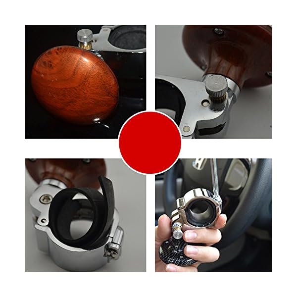 Asdomo-Car-Boat-Vehicle-Power-Hickory-Handle-Steering-Wheel-Suicide-Spinner-Knob-Booster-Accessory