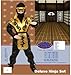 Dress Up America Ninja Costume for Kids - Fierce Samurai Warrior Costume - Gold Ninja Outfit for Boys and Girls