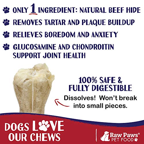 Raw Paws Pet Premium 4-inch Compressed Rawhide Bones for Dogs, 20-Count - Packed in USA - Small Dog  - //medicalbooks.filipinodoctors.org