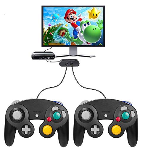 1.5m/4.9ft Gamecube Controller, NGC Classic Wired Controller Compatible with Nintendo Gamecube Wii Wii U Video Game Console -2pcs(Black)