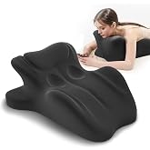 HOMEPAC Ergonomic Memory Foam Wedge Pillow, 27&deg; Bed Wedge Support, Black | Reading Reclining Sit Up Support, Upper Body Leg Elevation Comfort, Neck Back Waist Support, Removable Cover, Anti-Slip Base