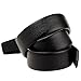 Vbiger Men's 35mm Genuine Leather Belt without Buckle Ratchet Belt (45.3 inches, Black)
